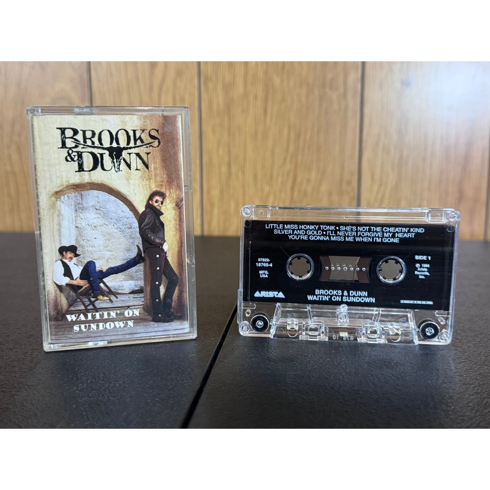 Brooks & Dunn Waitin' on Sundown Cassette Tape 1994 Arista 07822-18765-4 Country